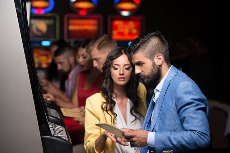 Qiu Qiu live-dealer table on slot menang123 showing card hands and betting interface